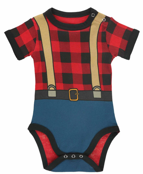 Lazy One Lumberjack Infant Creeper Onesie
