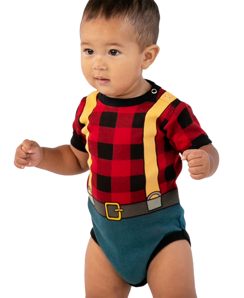 lazy one Lumberjack Infant Creeper Onesie