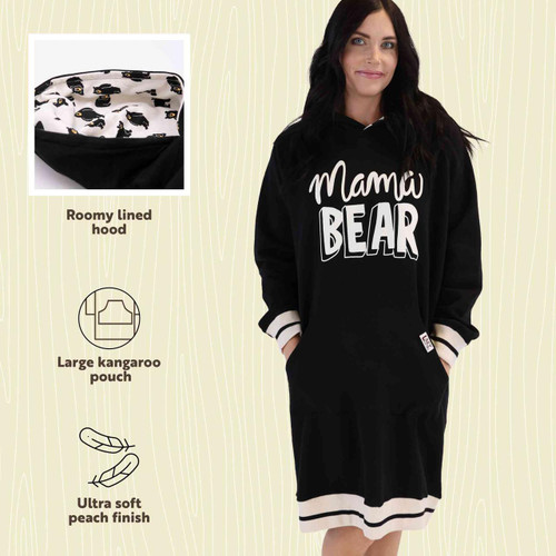Lazy One Mama Bear Sleep Hoodie