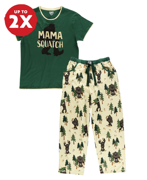 Lazy One Mama Squatch Women's Regular Fit PJ Set