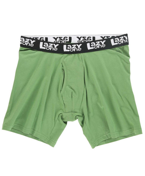Lazy One Man-ure Hot Green Men's Cow Boxer Briefs