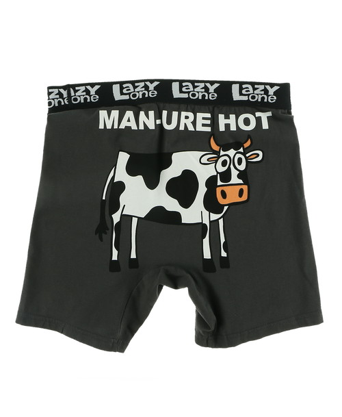 Lazy One Man-ure Hot Men's Cow Boxer Briefs