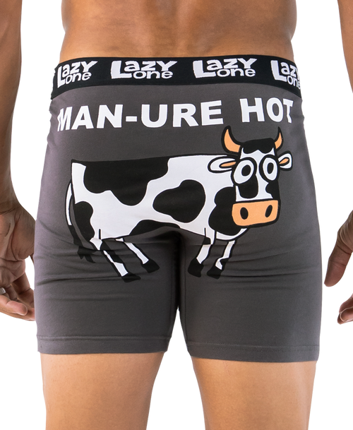 lazy one Man-ure Hot Men's Cow Boxer Briefs