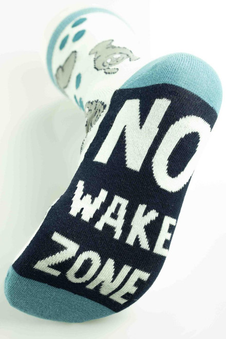 Lazy One Manatee No Wake Zone Crew Sock