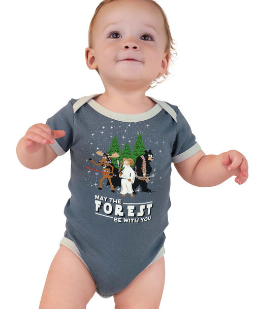 lazy one May the Forest Infant Creeper Onesie