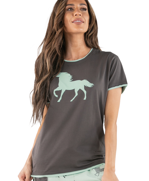 lazy one Mint Horse Women's Regular Fit Tee
