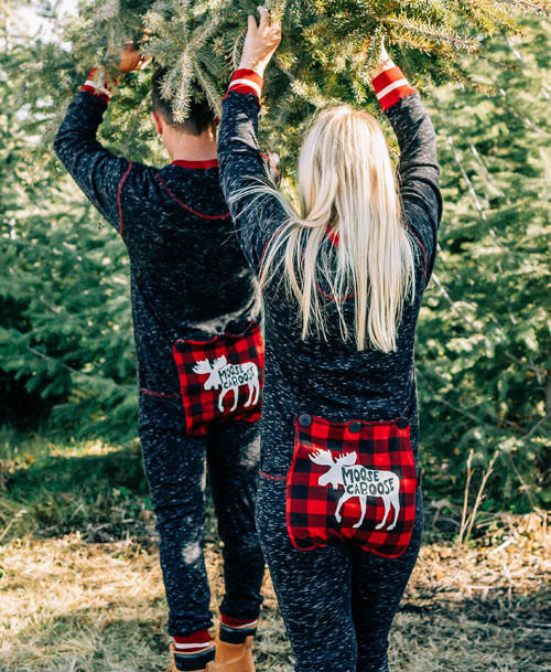 Lazy One Moose Caboose Adult Onesie Flapjack