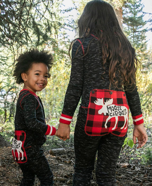 Lazy One Moose Caboose Kid Onesie Flapjack