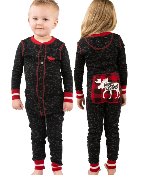 lazy one Moose Caboose Kid Onesie Flapjack