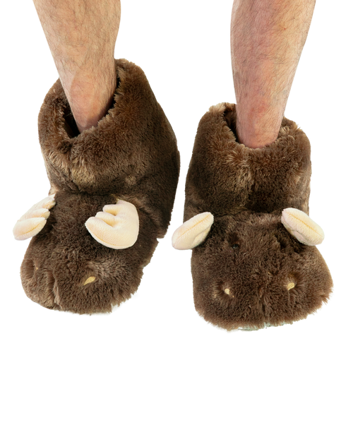 lazy one Moose Critter Slippers