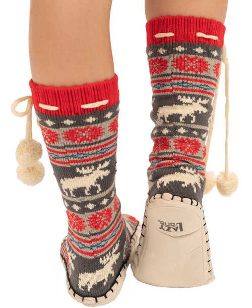 Lazy One Moose Fair Isle Adult Mukluk Slipper