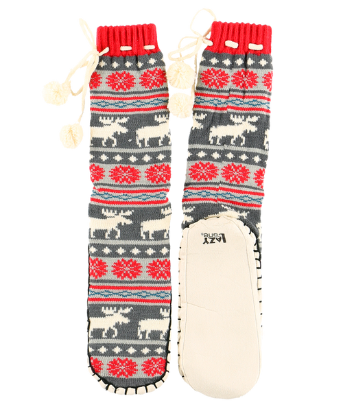 Lazy One Moose Fair Isle Adult Mukluk Slipper