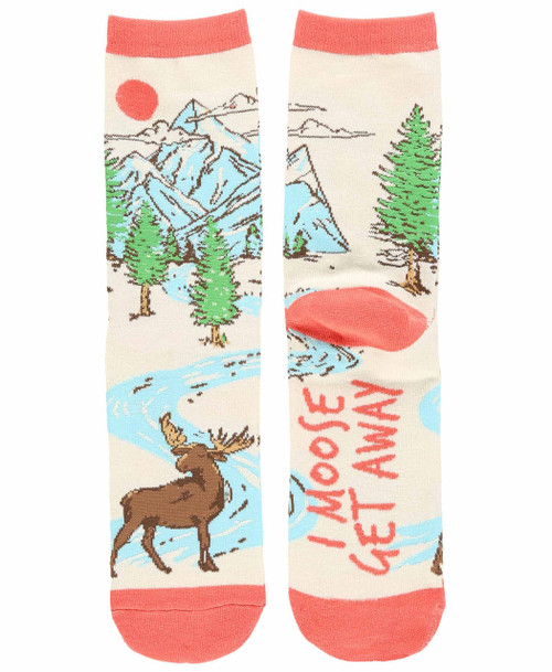 Lazy One Moose Get Away Crew Socks