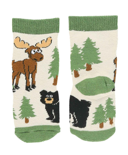 lazy one Moose Hug Green Infant Sock
