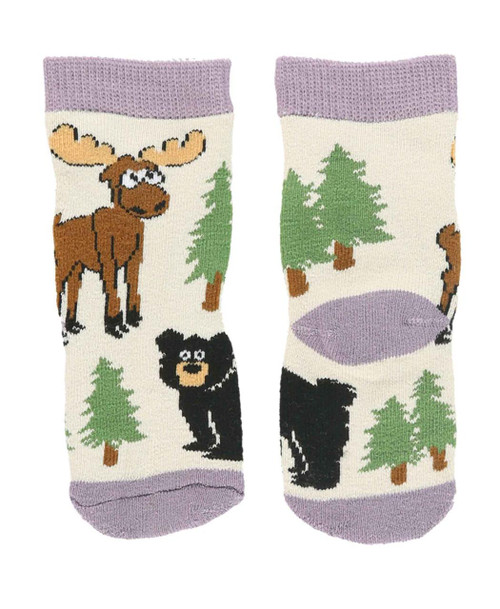 lazy one Moose Hug Purple Infant Sock