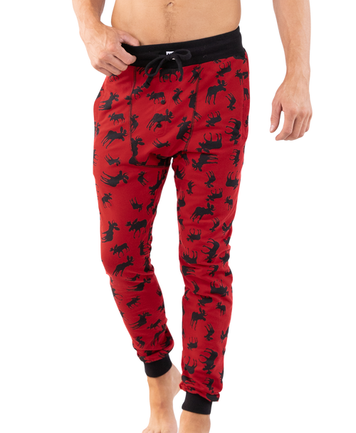 lazy one Moose Pattern Men's Long Johns