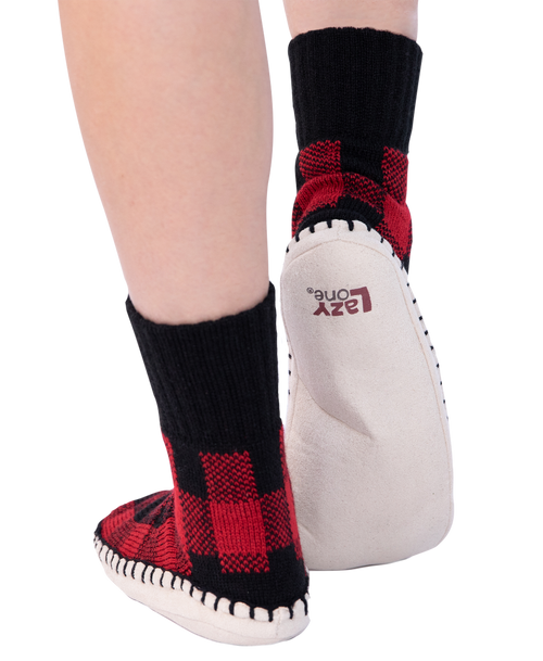 Lazy One Moose Plaid Short Mukluk Slipper