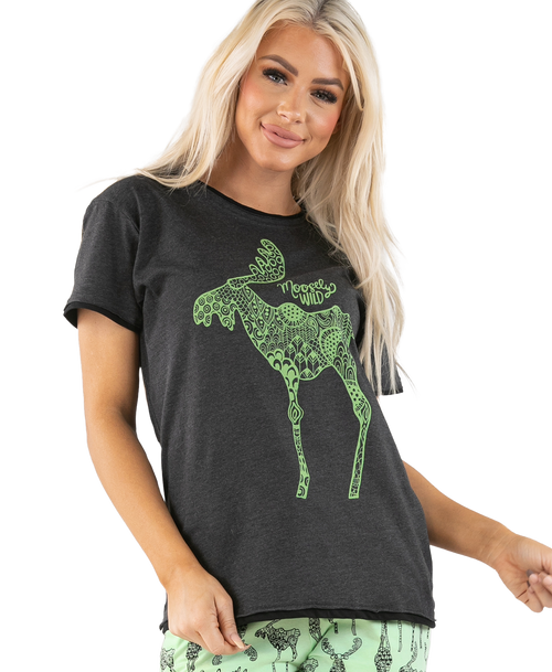 lazy one Moosely Wild Women's Regular Fit Tee