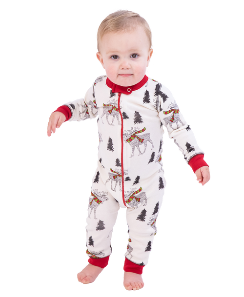 lazy one Moosletoe Infant Union Suit
