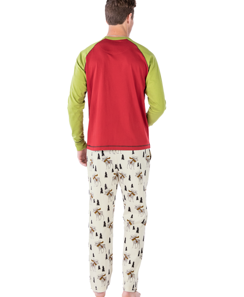 Lazy One Moosletoe Men's Long Sleeve PJ Set