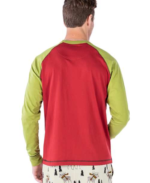 Lazy One Moosletoe Men's Long Sleeve PJ Tee