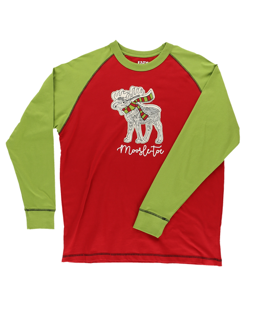 Lazy One Moosletoe Men's Long Sleeve PJ Tee