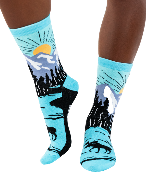 Lazy One Mountain Bound Crew Sock