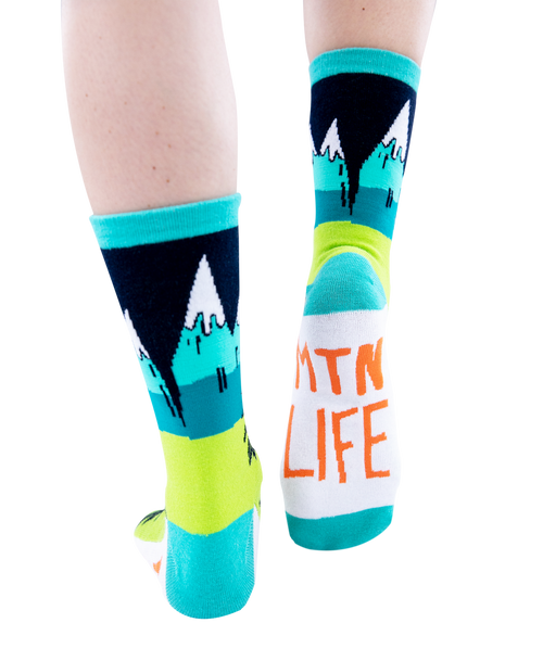 lazy one Mountain Life Crew Socks