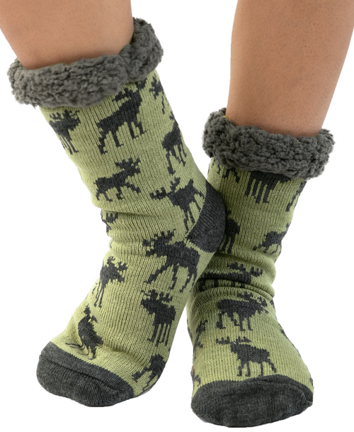 lazy one Mountain Made Moose Plush Sock