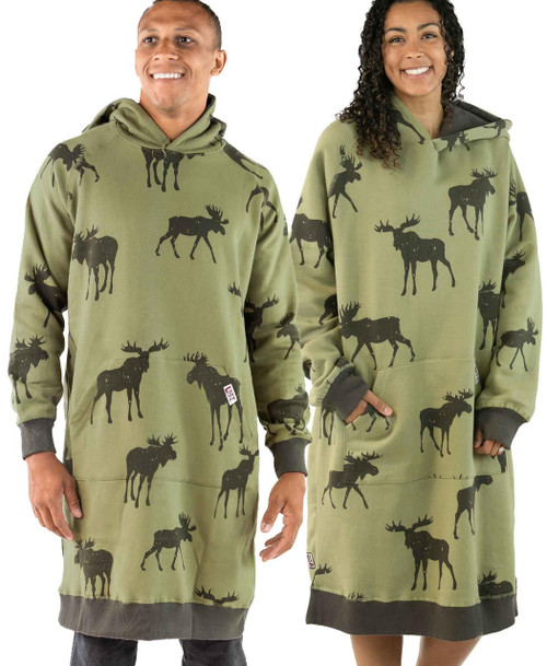 lazy one Mountain Made Moose Sleep Hoodie