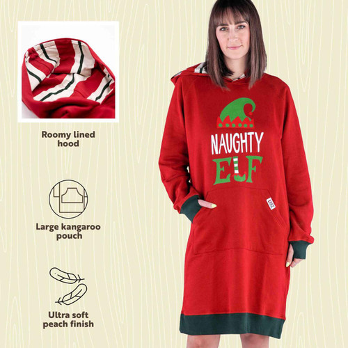 Lazy One Naughty Elf Sleep Hoodie