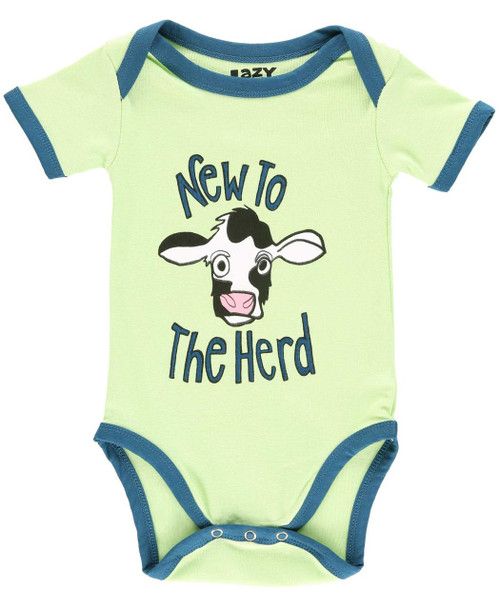 Lazy One New To The Herd Cow Infant Creeper Onesie