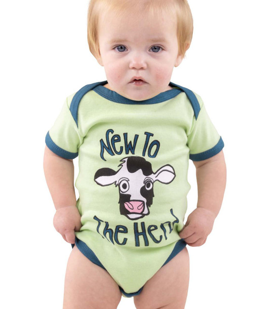 lazy one New To The Herd Cow Infant Creeper Onesie