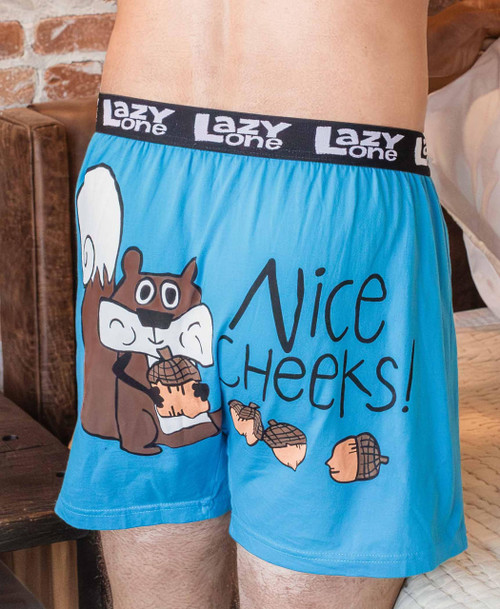Lazy One Nice Cheeks Men's Squirrel Funny Boxer