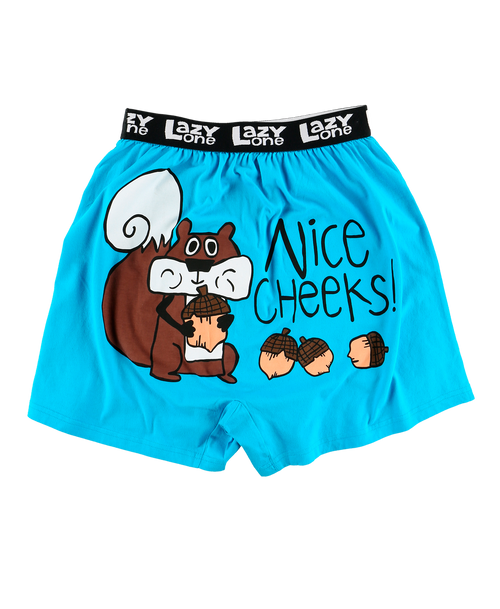 Lazy One Nice Cheeks Men's Squirrel Funny Boxer