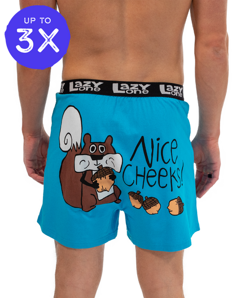 lazy one Nice Cheeks Men's Squirrel Funny Boxer