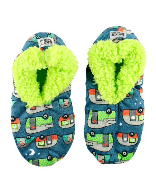 Lazy One Night Out Camper Fuzzy Feet Slipper
