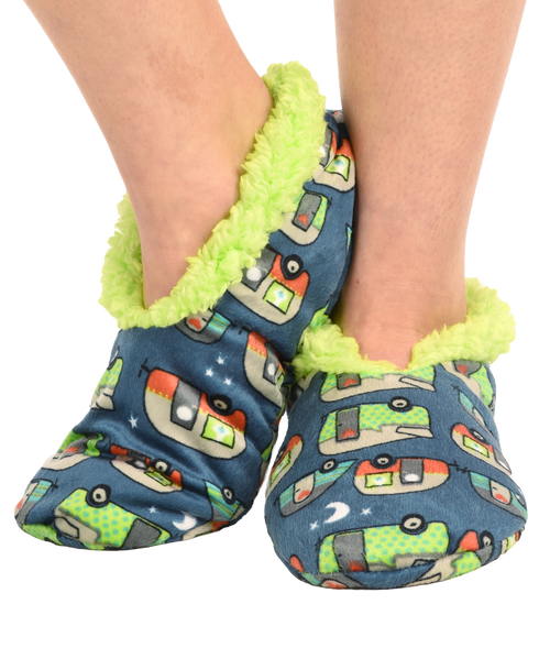 lazy one Night Out Camper Fuzzy Feet Slipper