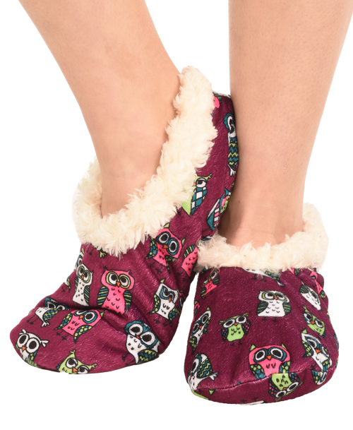 lazy one Night Owl Fuzzy Feet Slipper