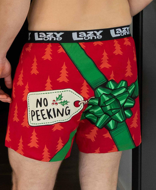 Lazy One No Peeking Men's Funny Boxer