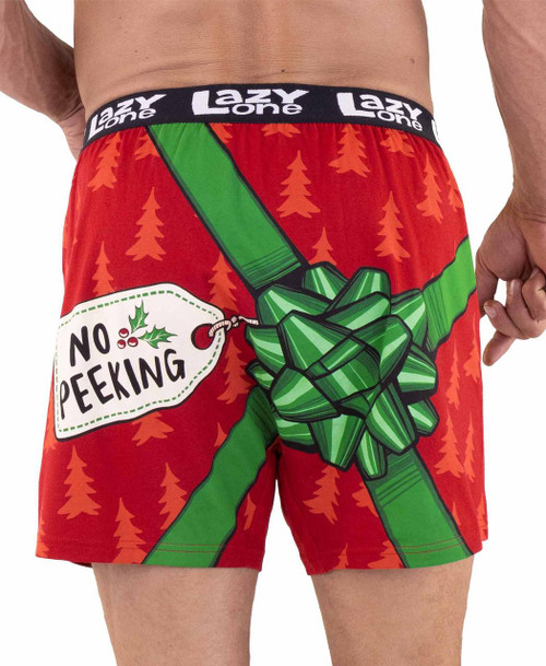 lazy one No Peeking Men's Funny Boxer