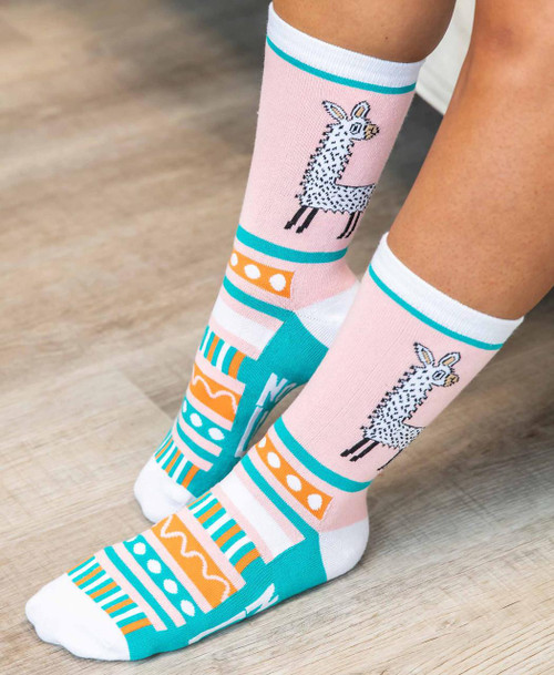 Lazy One No Prob Llama Crew Sock