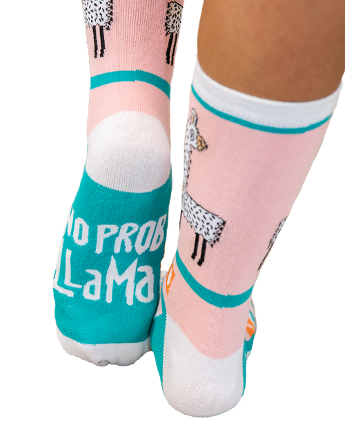 Lazy One No Prob Llama Crew Sock