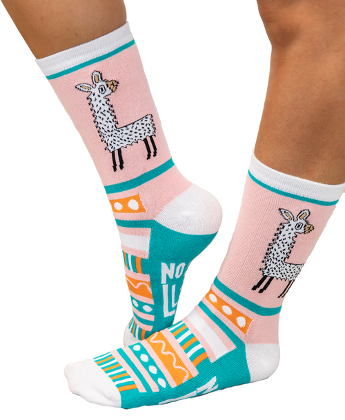 Lazy One No Prob Llama Crew Sock