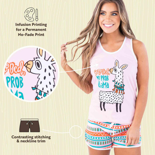 Lazy One No Prob Llama Women's Tank & Short Set