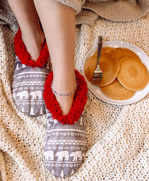Lazy One Nordic Bear Fuzzy Feet Slipper