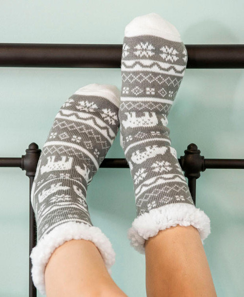 Lazy One Nordic Bear Plush Sock