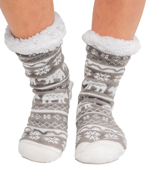 lazy one Nordic Bear Plush Sock