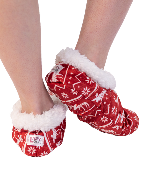 Lazy One Nordic Moose Fuzzy Feet Slipper