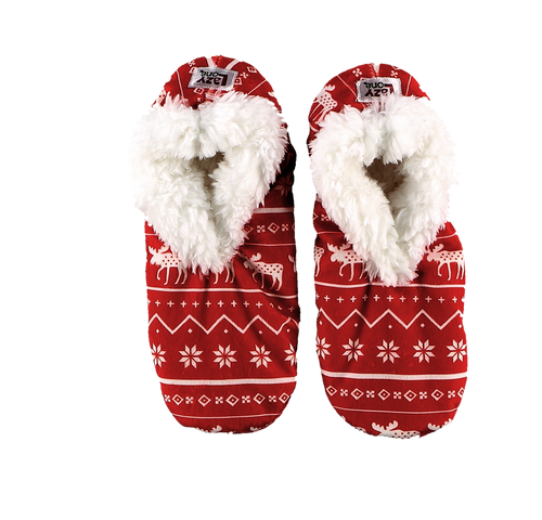 Lazy One Nordic Moose Fuzzy Feet Slipper